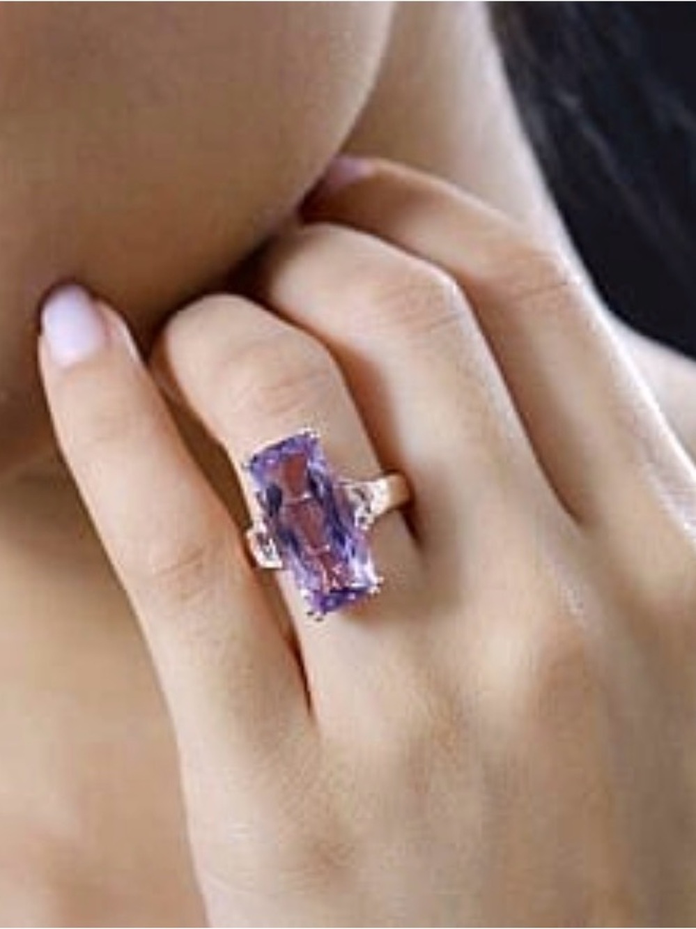 Rose de France Amethyst and Topaz Vermeil Rose Gold over Sterling silver - 13ctw